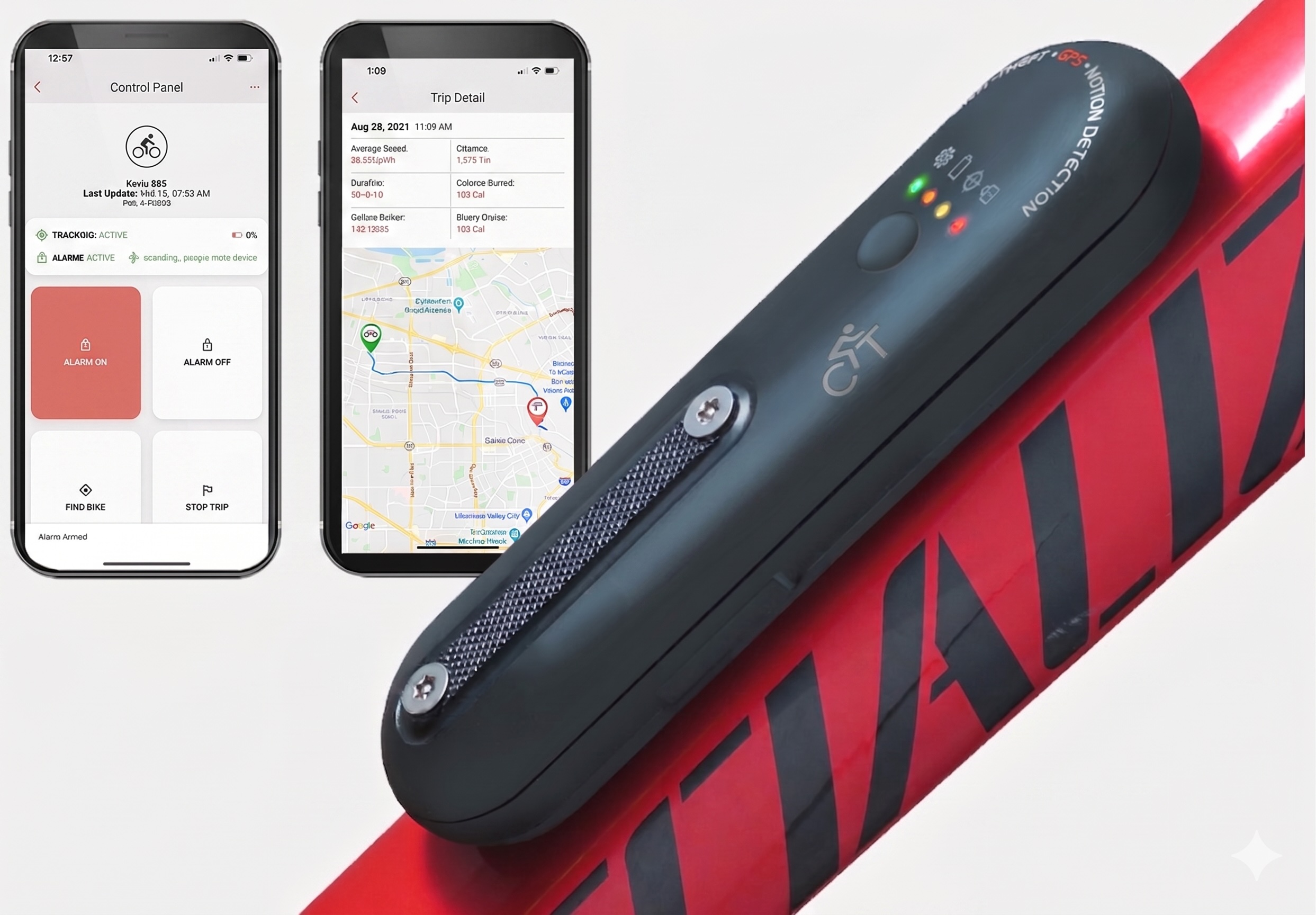 GPS tracking IoT device for bike security with mobile app